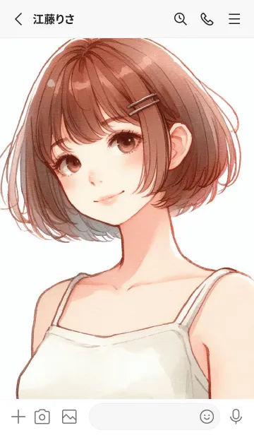[LINE着せ替え] 爽やかでエネルギッシュなショートヘアの画像2