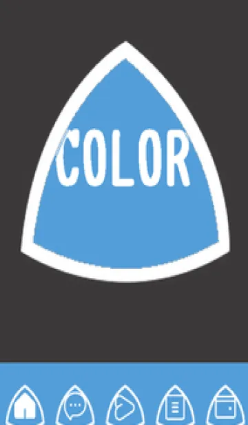 [LINE着せ替え] blue color L55の画像1