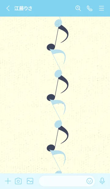 [LINE着せ替え] 八分音符1 ベビーブルーの画像2