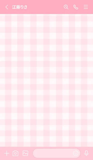 [LINE着せ替え] SIMPLE HEART =check pinkblack=の画像2