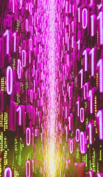 [LINE着せ替え] Digital world03pink_JPの画像1