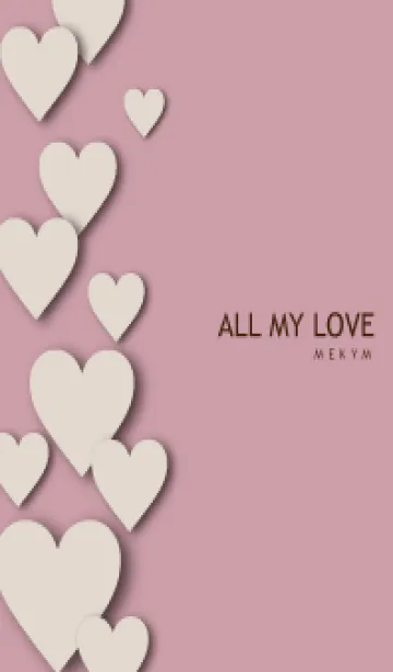 [LINE着せ替え] ALL MY LOVE-DUSKY BROWN HEART 24の画像1