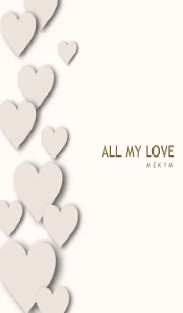 [LINE着せ替え] ALL MY LOVE-BEIGE HEART 24の画像1