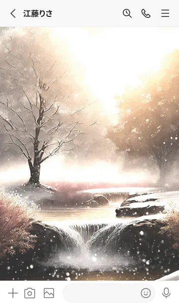 [LINE着せ替え] 優美な冬の風景の着せかえ(Winter-2718)の画像2