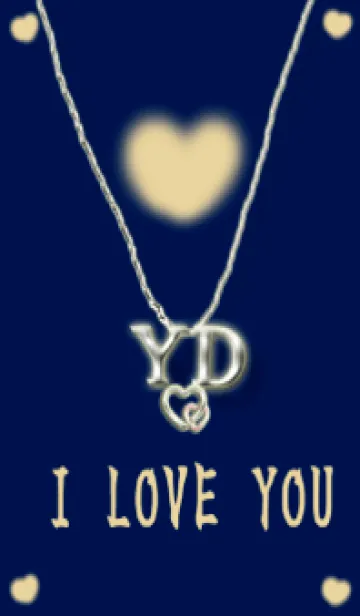 [LINE着せ替え] イニシャル34 Y&D  ネイビーの画像1