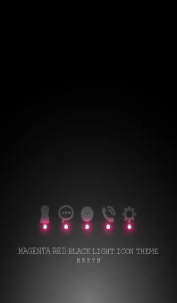 [LINE着せ替え] MAGENTA RED BLACK LIGHT ICON THEMEの画像1