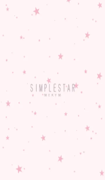 [LINE着せ替え] SIMPLE STAR-PINK WHITE-の画像1