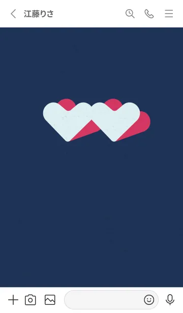 [LINE着せ替え] 2ハートのきせかえ ペンギンの画像2