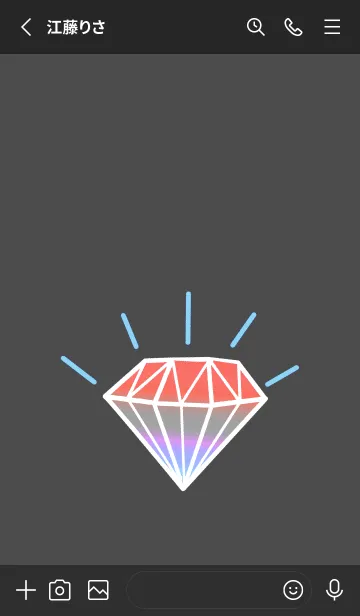 [LINE着せ替え] グラデーション ダイヤモンド .163の画像2