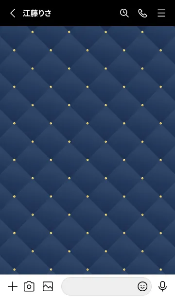 [LINE着せ替え] LOVE QUILTING -chic royal blue-の画像2
