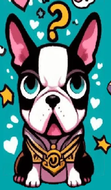 [LINE着せ替え] ボストンテリア犬の着せかえ2の画像1