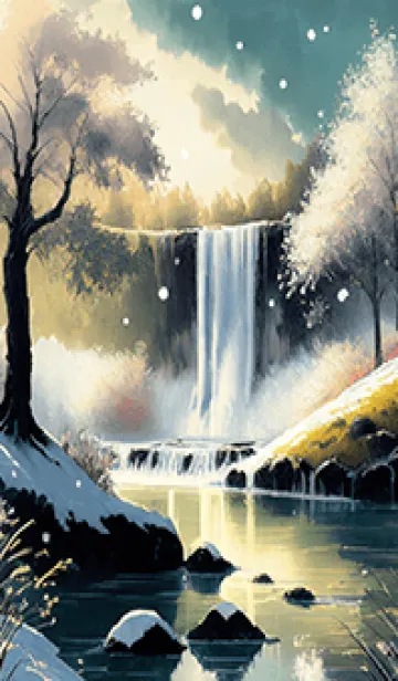 [LINE着せ替え] 優美な冬の風景の着せかえ(Winter-2727)の画像1