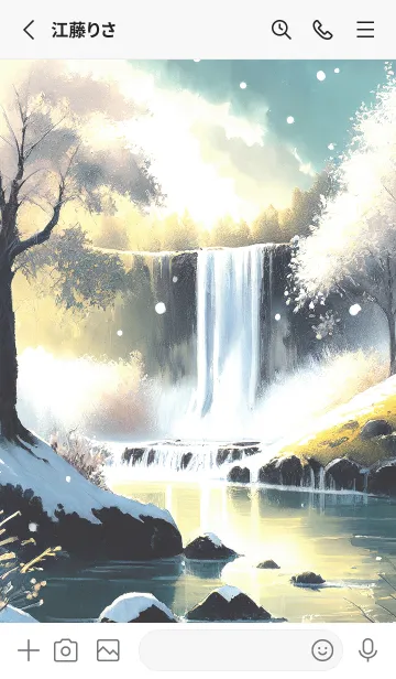 [LINE着せ替え] 優美な冬の風景の着せかえ(Winter-2727)の画像2