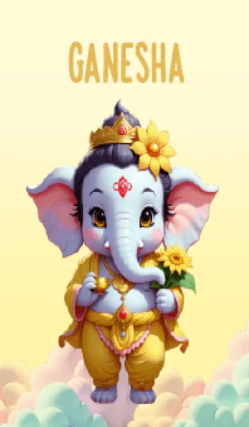 [LINE着せ替え] Yellow Ganesha for rich Theme (JP)の画像1