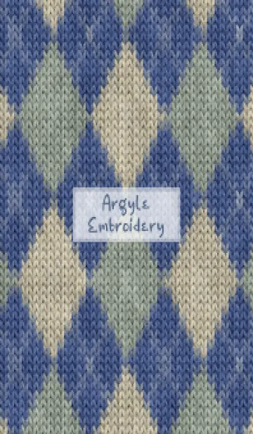 [LINE着せ替え] Argyle Embroidery 45の画像1