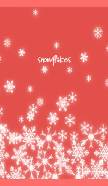 [LINE着せ替え] 輝く雪の結晶2 赤色の画像1