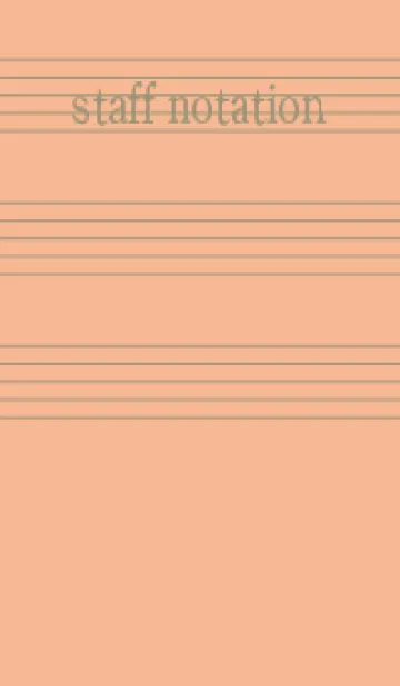 [LINE着せ替え] 五線譜1 ライトアプリコットの画像1