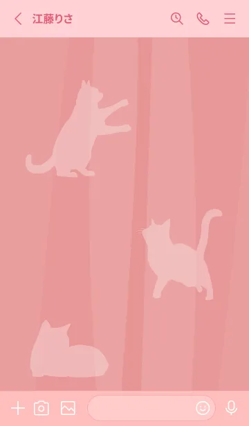 [LINE着せ替え] light pink 猫と猫…の画像2