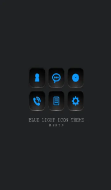[LINE着せ替え] BLACK - BLUE LIGHT ICON THEME SWITCH 3の画像1