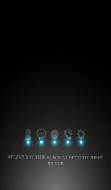 [LINE着せ替え] ATLANTICO BLUE BLACK LIGHT ICON THEMEの画像1