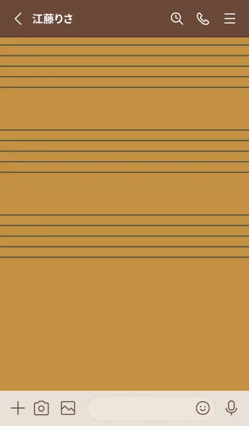 [LINE着せ替え] 五線譜1 黄土色の画像2