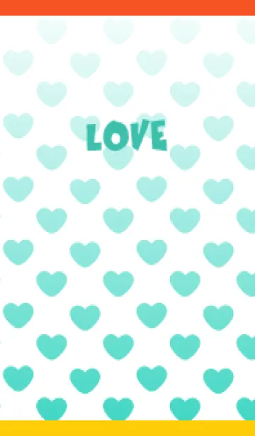 [LINE着せ替え] 青いハート 赤と黄色の画像1