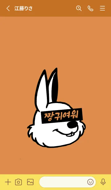 [LINE着せ替え] 韓国語 うさぎ 140の画像2