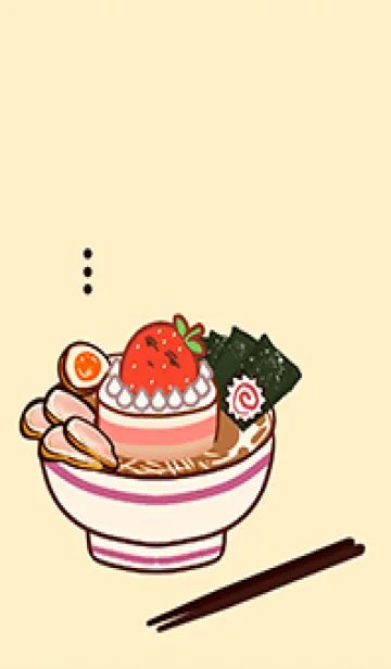 [LINE着せ替え] ストロベリーケーキラーメン1の画像1