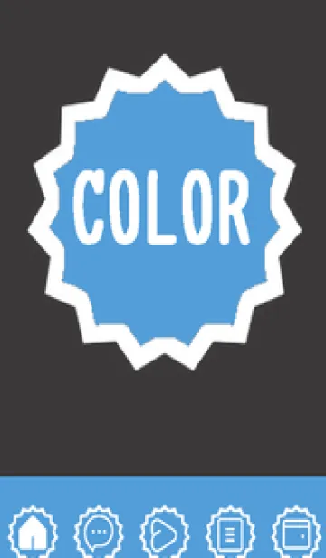 [LINE着せ替え] blue color M55の画像1