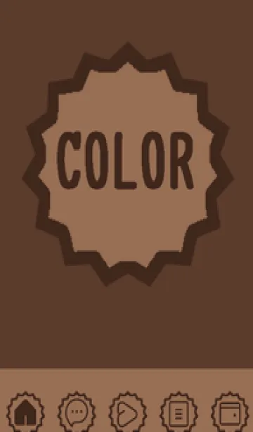 [LINE着せ替え] brown color M51の画像1