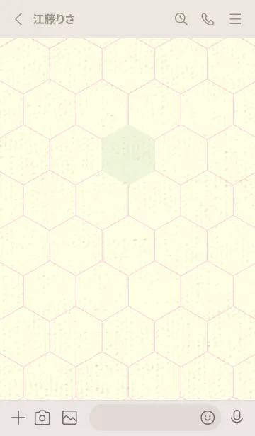 [LINE着せ替え] 六角形のきせかえ ホワイトリリーの画像2