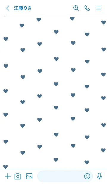 [LINE着せ替え] pattern_heart (blue)の画像2