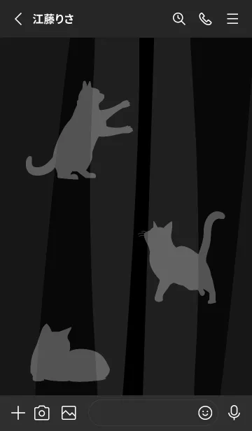 [LINE着せ替え] black 猫と猫…の画像2