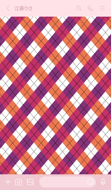 [LINE着せ替え] アーガイル チェック 78の画像2