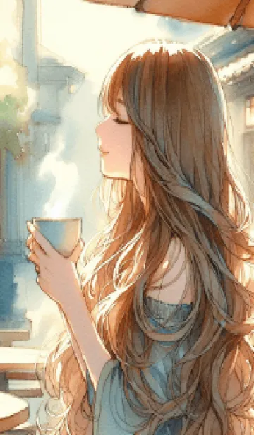 [LINE着せ替え] 朝の光の中で過ごす甘いひとときの画像1