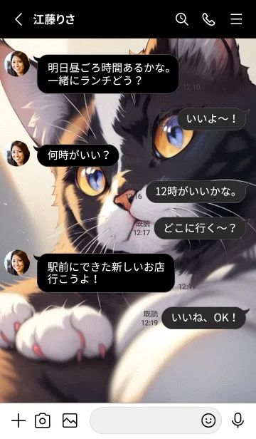 [LINE着せ替え] 夢幻の猫 NGxKの画像3