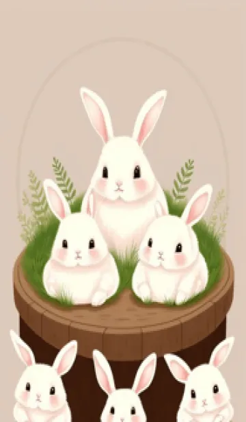 可愛いウサギ 2SusのLINE着せ替え