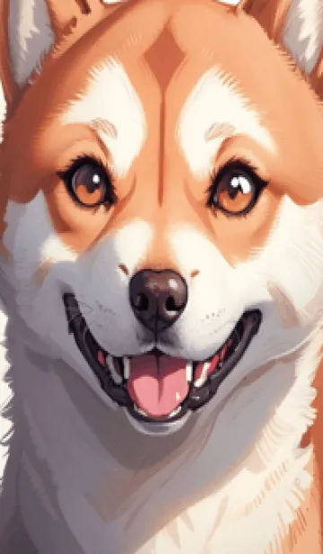笑顔の柴犬 WKSJの着せ替えメイン画像