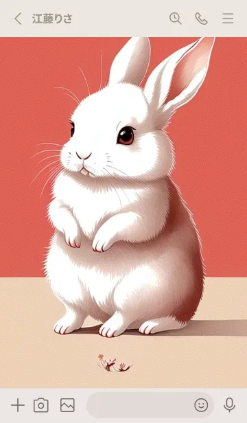 [LINE着せ替え] 可愛いウサギ i2eyの画像2