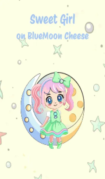 [LINE着せ替え] Sweet Girl on Blue Moon Cheese.の画像1