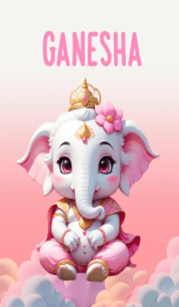 [LINE着せ替え] Pink Ganesha for rich Theme (JP)の画像1