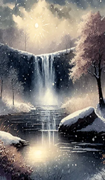 [LINE着せ替え] 優美な冬の風景の着せかえ(Winter-2748)の画像1