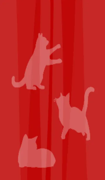 [LINE着せ替え] red & beige 猫と猫…の画像1