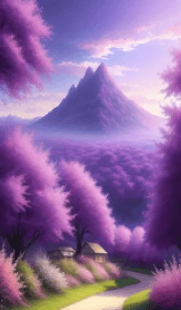 [LINE着せ替え] 紫の山の画像1