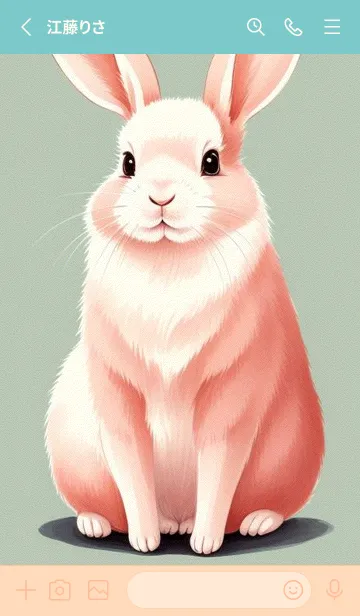 [LINE着せ替え] 可愛いウサギ b7HJの画像2
