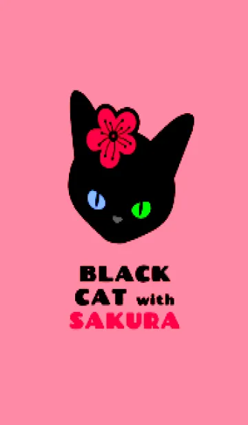 [LINE着せ替え] ブラックキャット＆桜 12の画像1