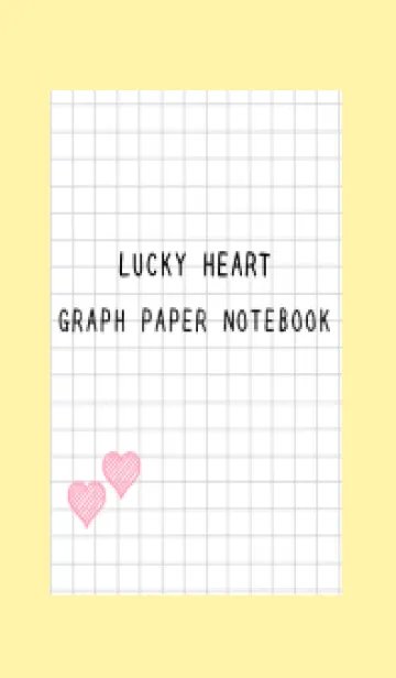 [LINE着せ替え] 幸運ハートの方眼紙/ライトイエローの画像1
