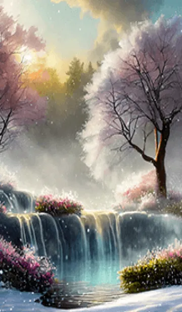 [LINE着せ替え] 優美な冬の風景の着せかえ(Winter-2758)の画像1