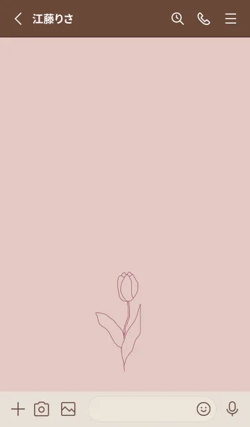 [LINE着せ替え] くすみフラワーバーガンディの画像2