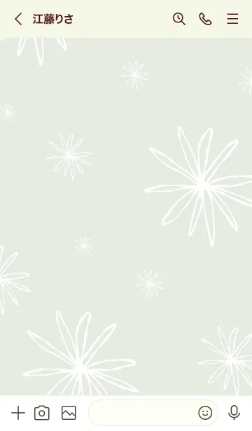 [LINE着せ替え] 白い線の花13の画像2